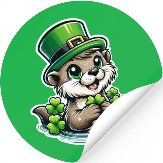 St. Patrick's Otter Fun Stickers