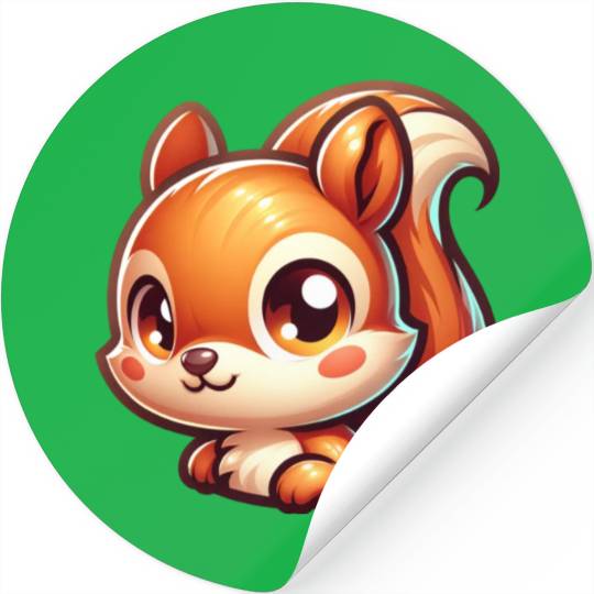 Cute Head Sport Squirrel Animal Lover Design Stickers