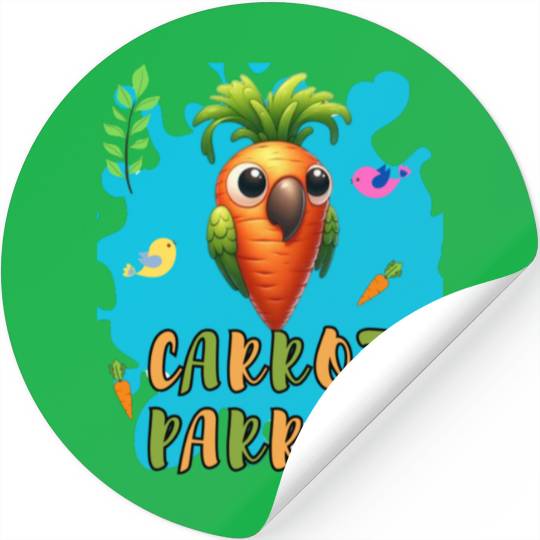 funny carrot parrot Stickers