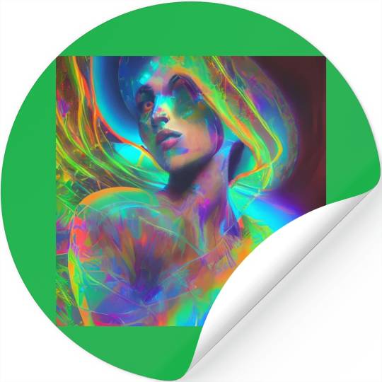 Neon Ghost Stickers