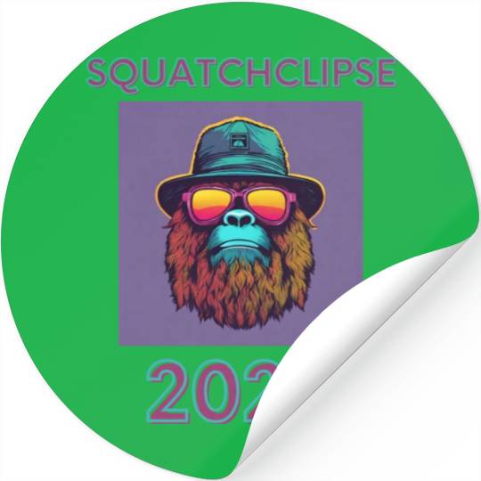 Just a Sasquatch enjoying the eclipse! Stickers