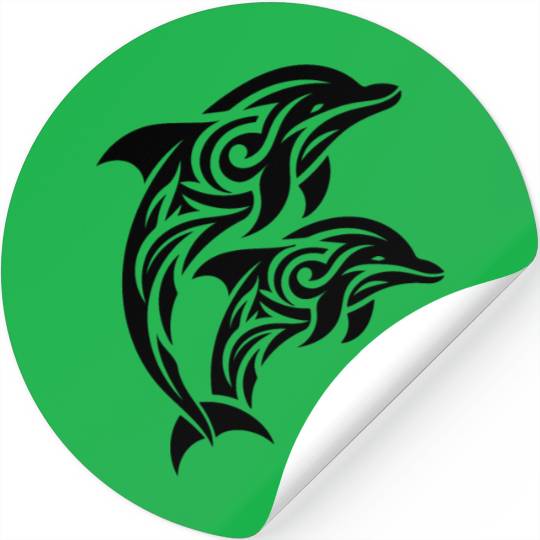 Springende T Tattoo Delfine Stickers