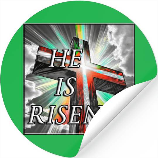 Cross, He is Risen - 1 Stickers