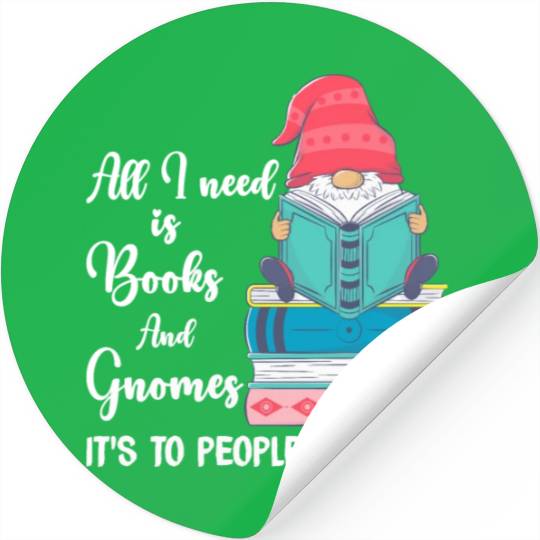 Garden Gnomes and Books Stickers
