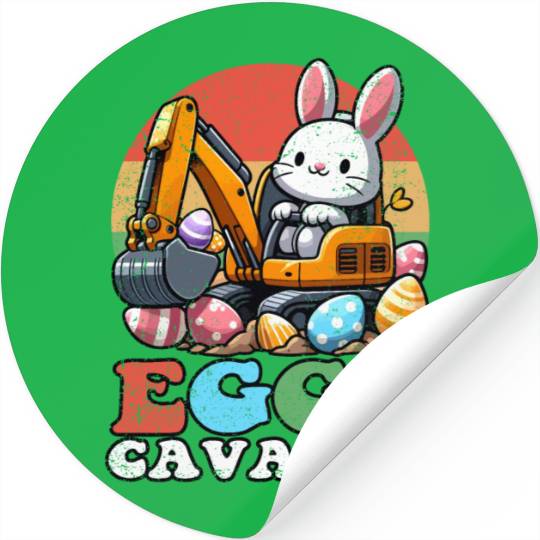 EGGSCAVATOR EASTER Stickers