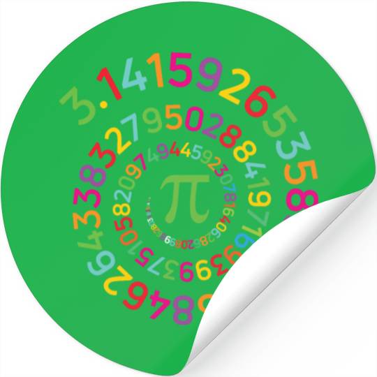 Funny Pi Day Stickers Spiral Pi Math Stickers for Pi Day