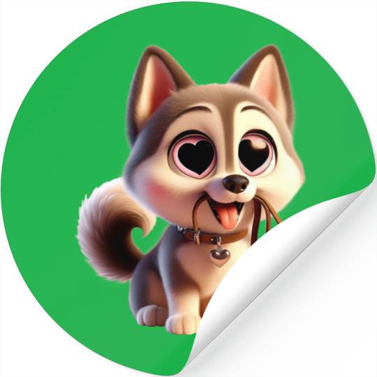 Charming Puppy Love Stickers