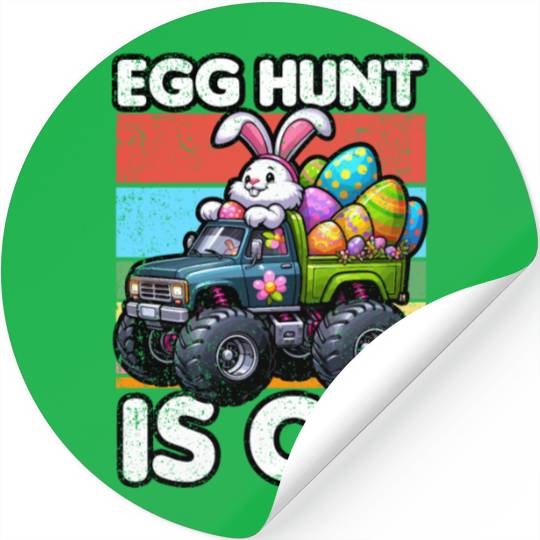 EGG HUNT IS ON EASTER Stickers