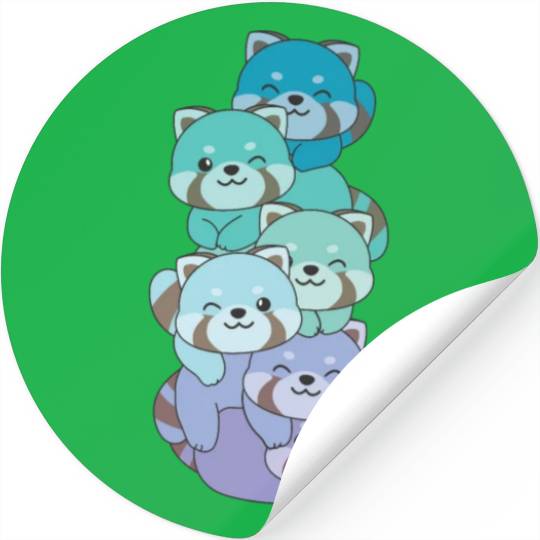 Neptunic Flag Pride Lgbtq Cute RedPanda Pile Stickers