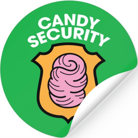 Candy Security Mom Dad Matching Birthday Costume Stickers