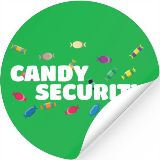 Candy Security Mom Dad Matching Birthday Costume Stickers