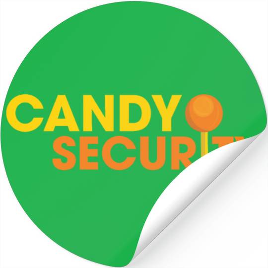 Candy Security Mom Dad Matching Birthday Costume Stickers