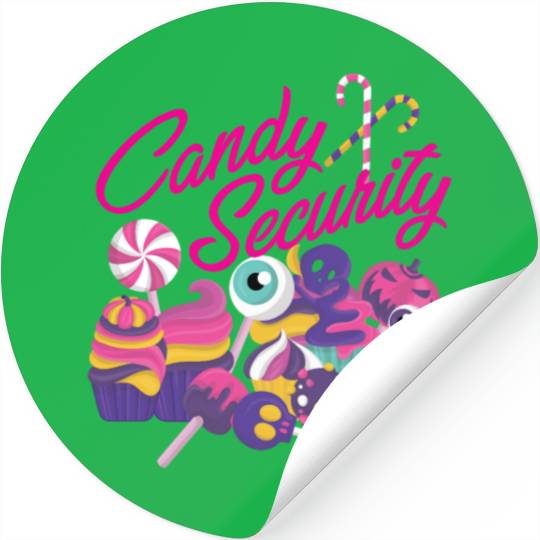 Candy Security Mom Dad Matching Birthday Costume Stickers