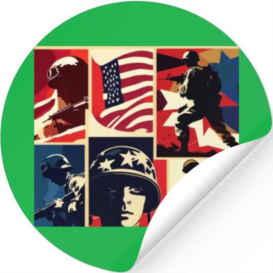Memorial Day 6 Stickers