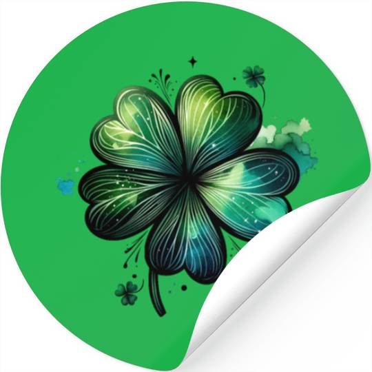 Saint Patrick's Day Green Clover Stickers