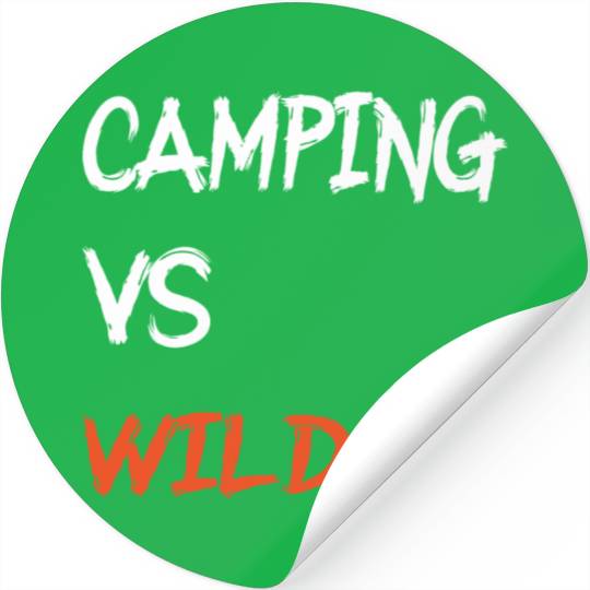 Camping vs Wild Stickers