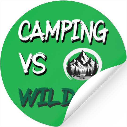 Camping vs Wild Stickers