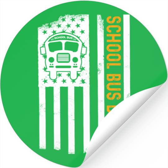 School Bus Driver American Flag School Bus Driver Stickers