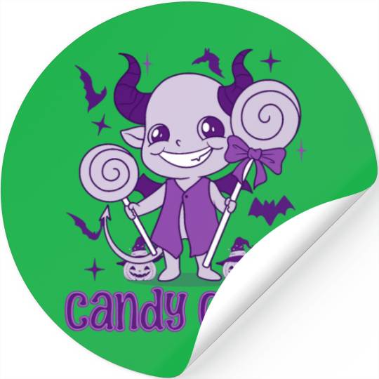 Candy Corny Cute Ghost Stickers