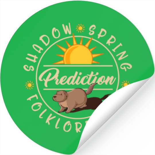 Groundhog Stickers, Groundhog Prediction Shadow