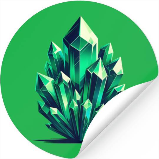 Emerald Crystal Fragments Stickers
