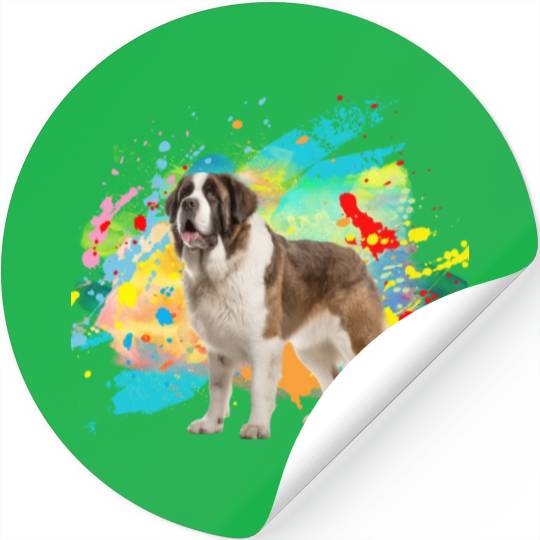 Saint Barnard Dog Lover, Dog Mom, Dog Dad Stickers