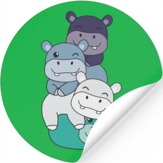 Oriented Aroace Flag Pride Lgbtq Cute Hippo Stickers