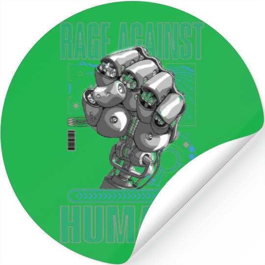 Rage Against Humans Robotics Engineer Programmer Stickers