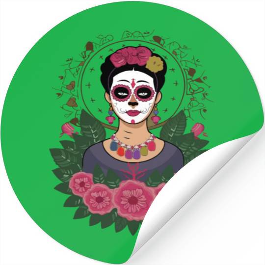 Frida Kahlo Day of the Dead Stickers