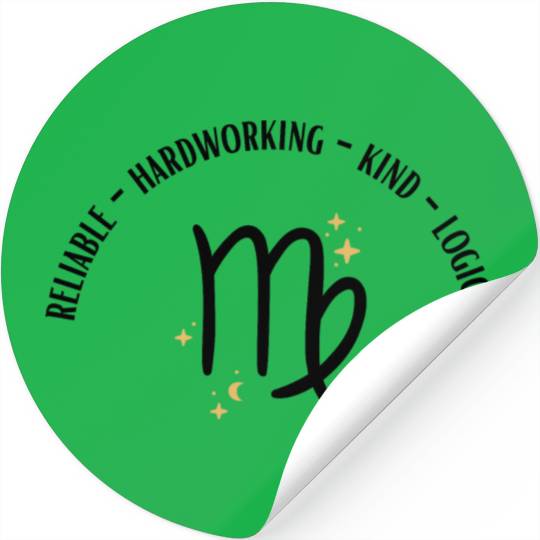 Virgo Zodiac Sign Design: Reliable, Hardworking Stickers