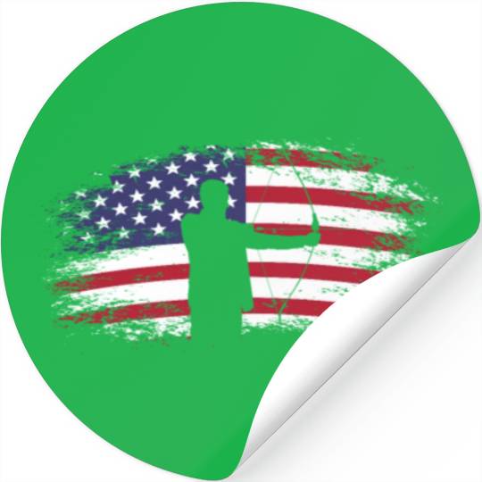 Archery Bow America USA Stickers