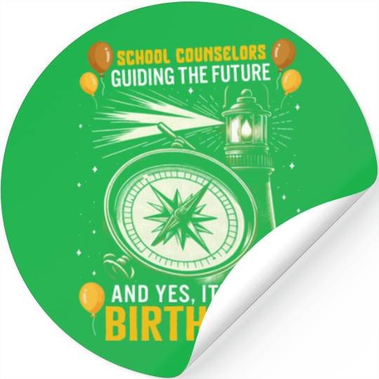 School Counselor Stickers, Guiding The Future Yes,