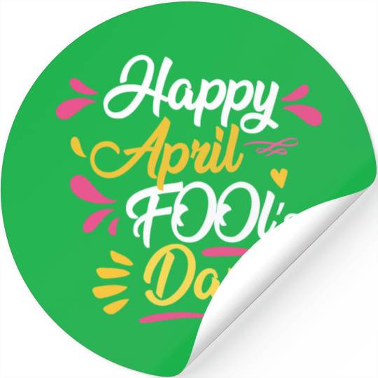 April Fools Day Celebration Design Stickers