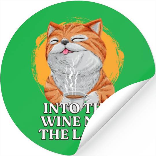 Funny Wine Lover Drinking Champagne Stickers