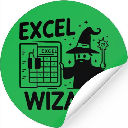 excel wizard funny accountant and bookkeeper gift Stickers