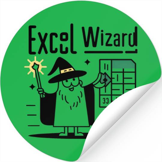 excel wizad funny accountant, bookkeeper and audit Stickers