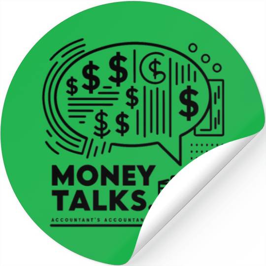 money talks funny accountant bookkeepers gift Stickers