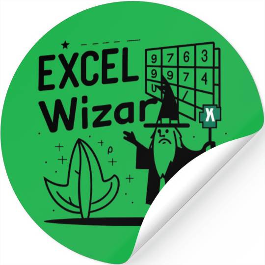 excel wizad funny accountant, bookkeeper and audit Stickers