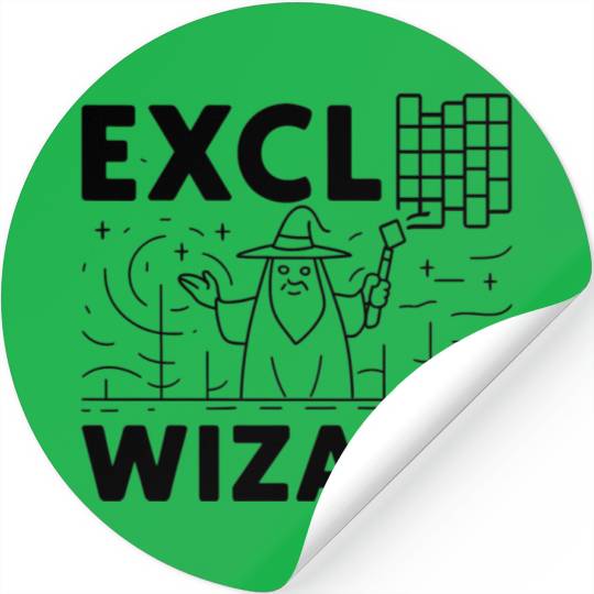 excel wizard funny accountant bookkeepers gift Stickers