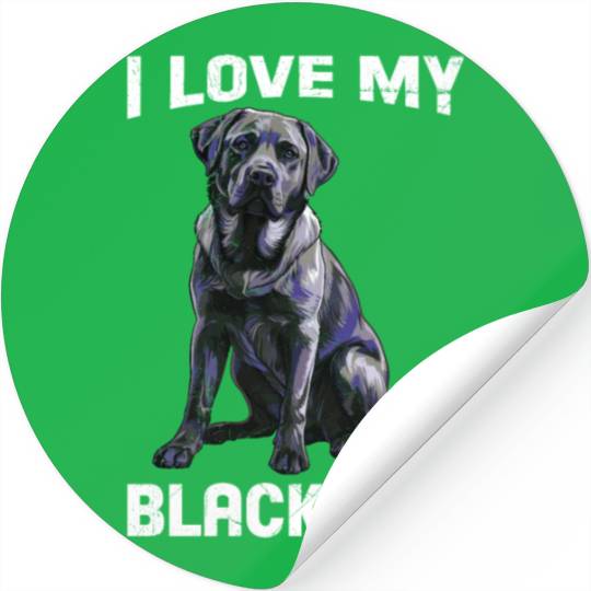 Labrador Lover I LOVE MY BLACK LAB Black Stickers
