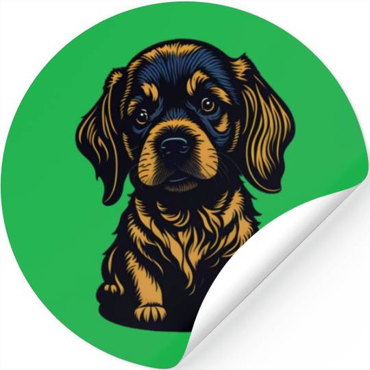 sad dog Stickers