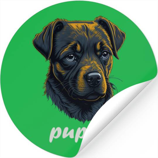sad dog Stickers