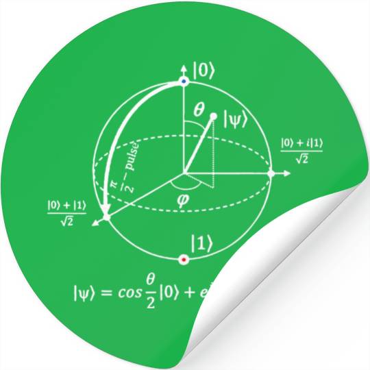 bloch sphere quantum information physics science Stickers