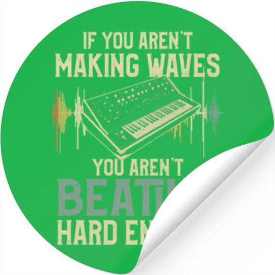 Beat Maker Waves Funny Music Producer Stickers