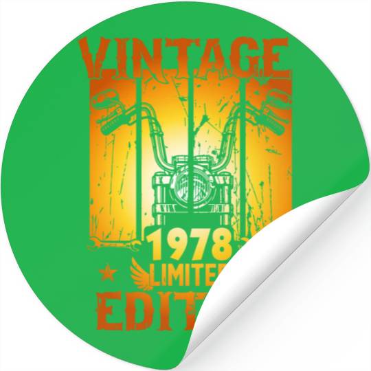 Vintage 1978 Limited Edition, Motorcycle Lover Stickers