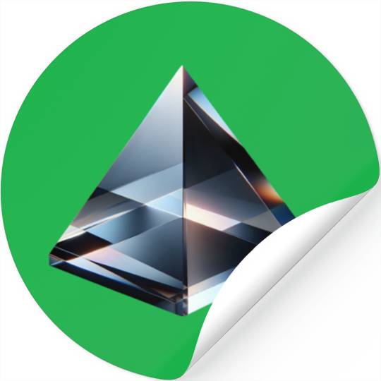 Reflective Glass Pyramid Stickers
