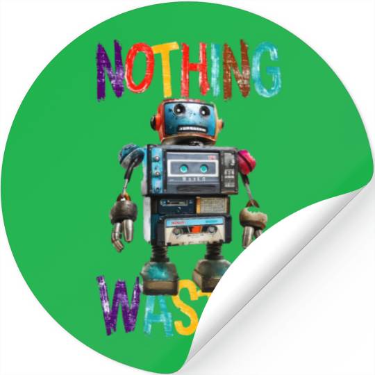 Nothing Wasted Robot Stickers