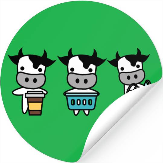 Coffee, Laundry, Vacuum - Cow Chores - Daily Plan Stickers