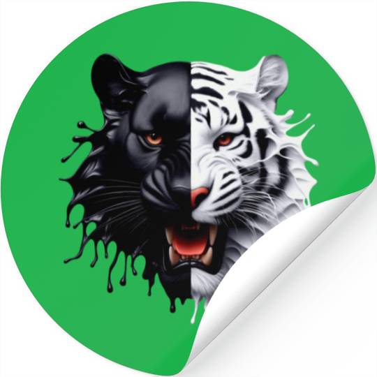 3D realistic black panther & Leopart Design Stickers