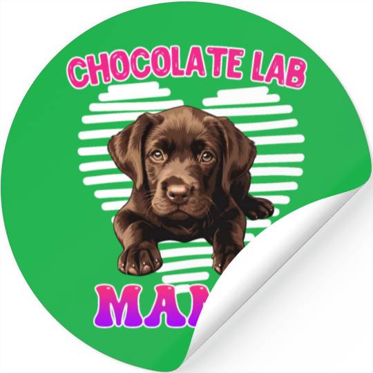 Labrador Retriever CHOCOLATE LAB MOM Labrador Stickers